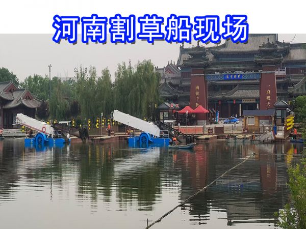 河南割草船现场！